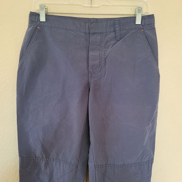Vtg Y2K Abercrombie & Fitch Womens 2 Blue Paratrooper Boot Cut Pants Adjustable - Picture 2 of 11